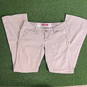 Vintage Y2K 2000s Unionbay Khaki Flared Low Rise Pants Sz 7